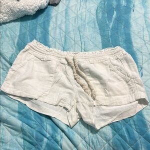 Roxy High Waist White Shorts for Effortless Style